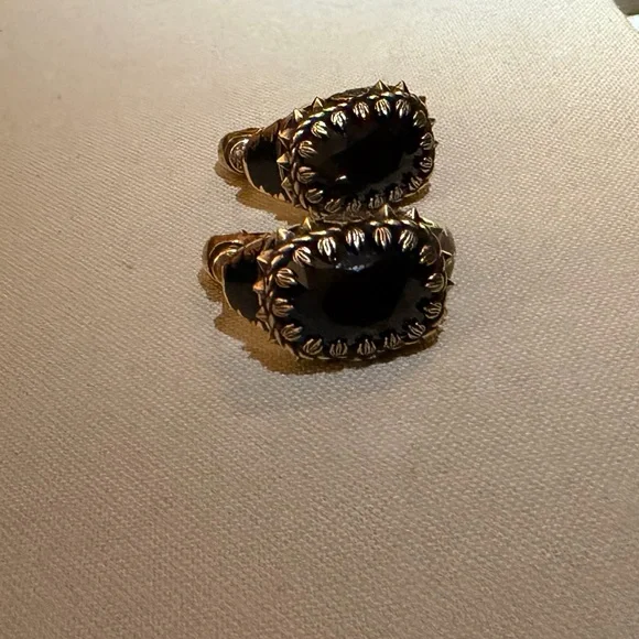 Alexander McQueen Gold Skull Hoop Earrings